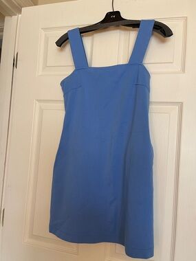 Old Navy Square-Neck Mini Dress in Periwinkle Blue
